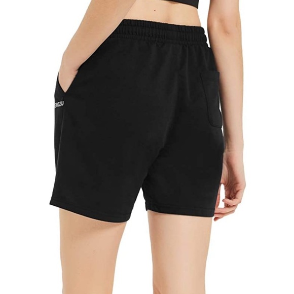 DEMOZU Women's 5" Sweat Shorts with Pockets, Black, XXL - Picture 2 of 8
